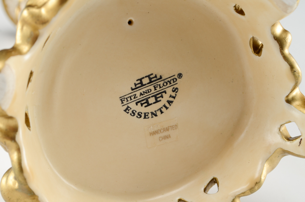 Fitz and Floyd Ceramic Candlesticks