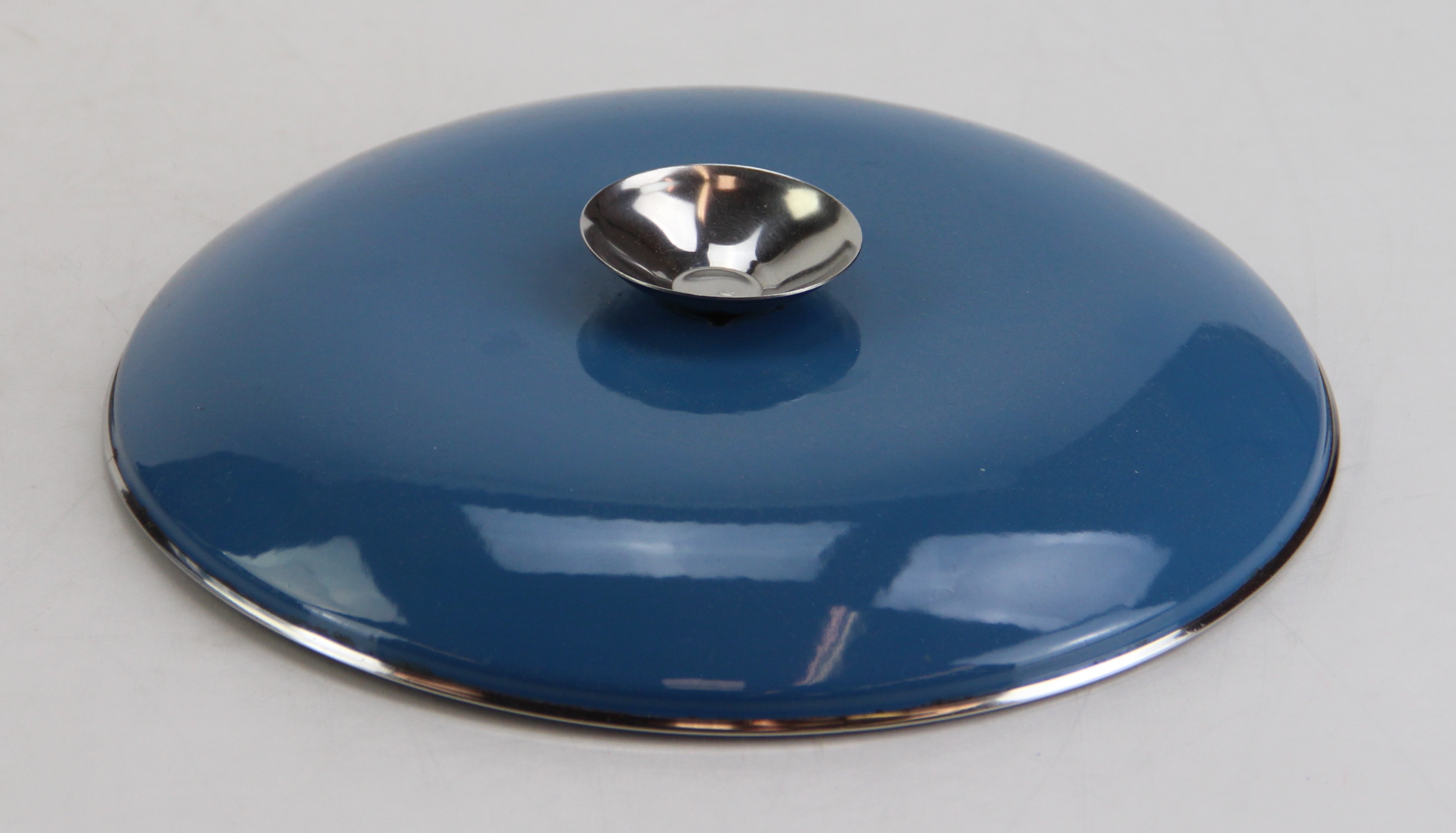 Vintage Cathrineholm Enamel Baking Dish with Lid