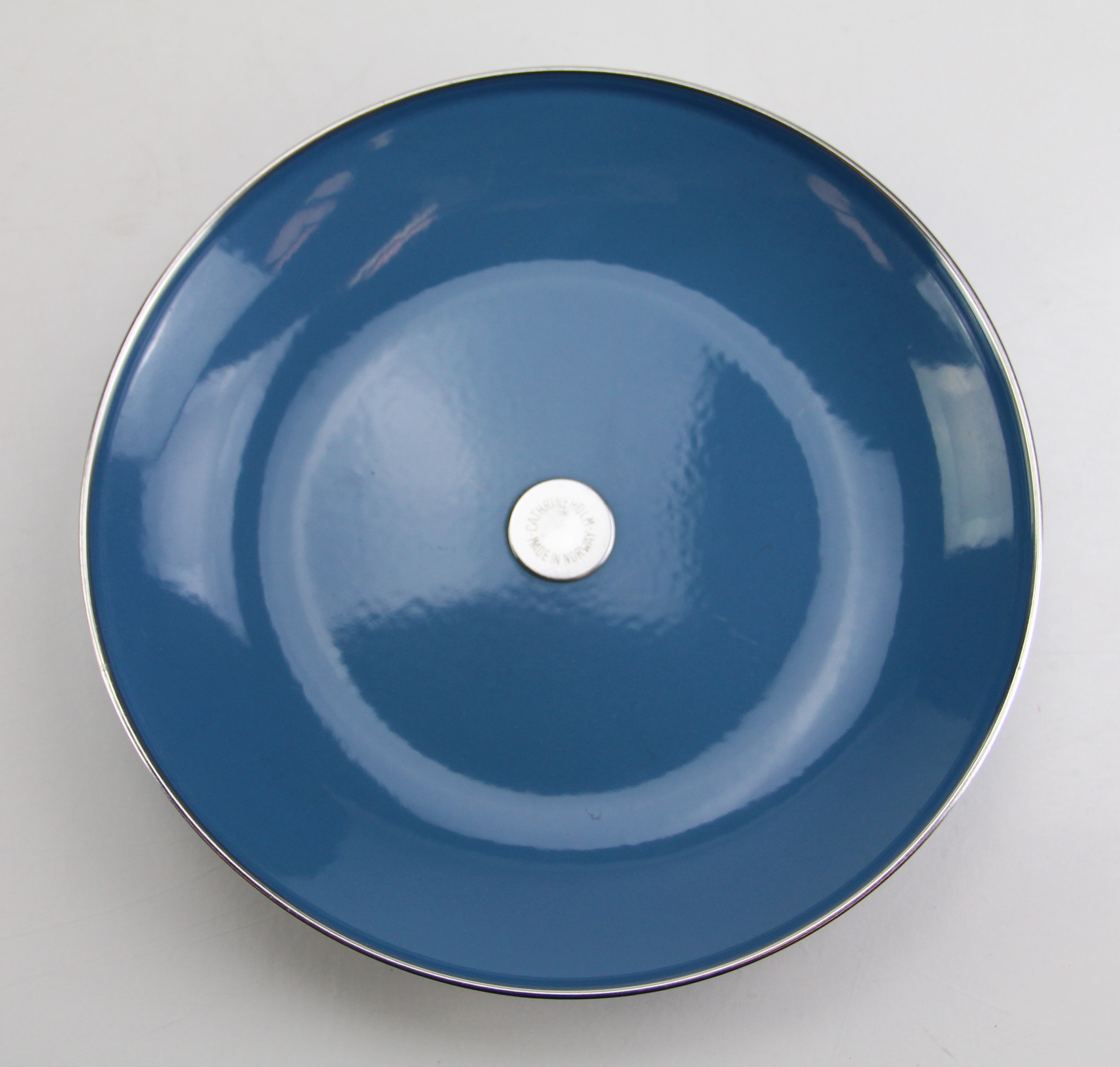 Vintage Cathrineholm Enamel Baking Dish with Lid