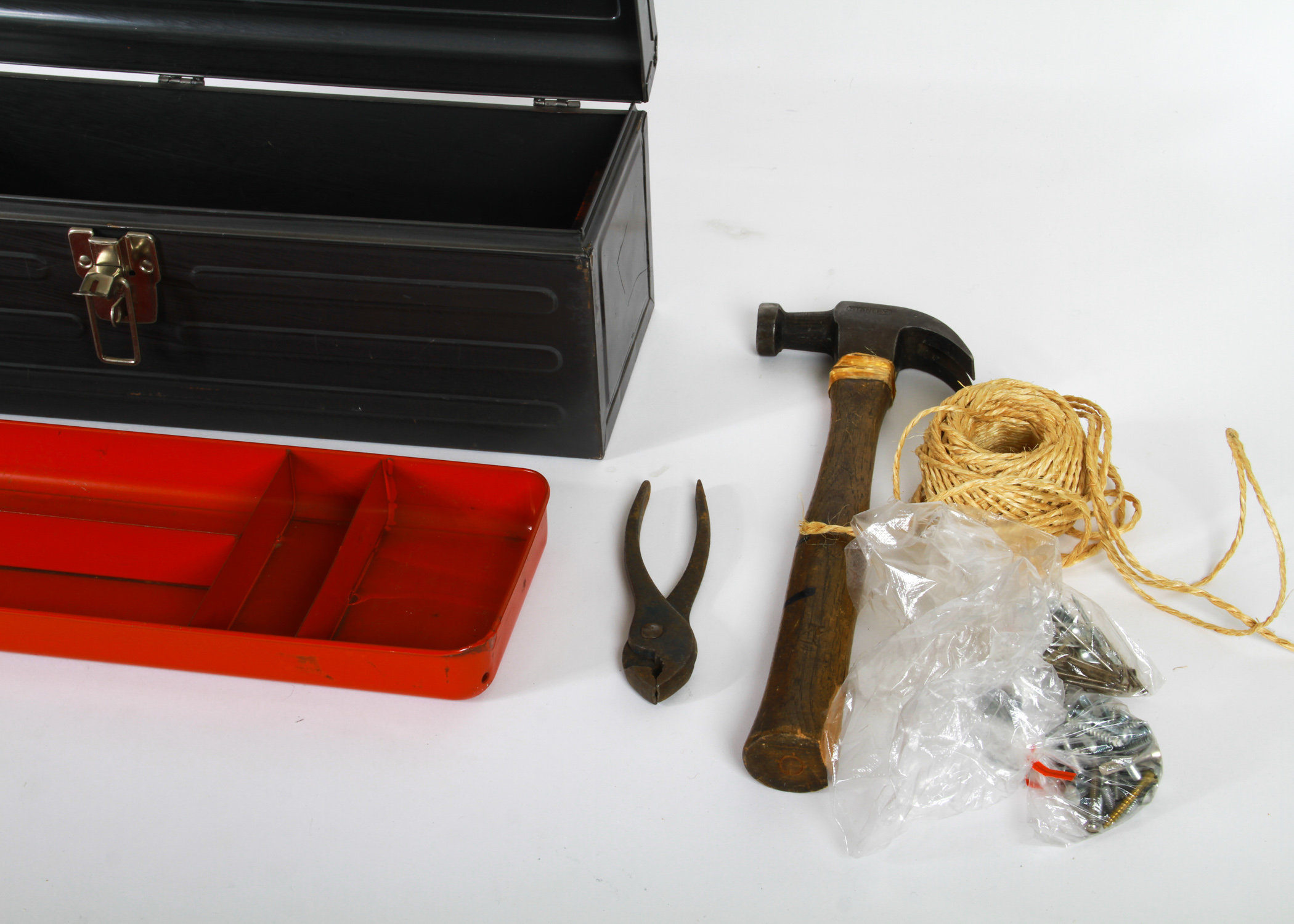 Woolworth Tool Box with Assortment of Tools