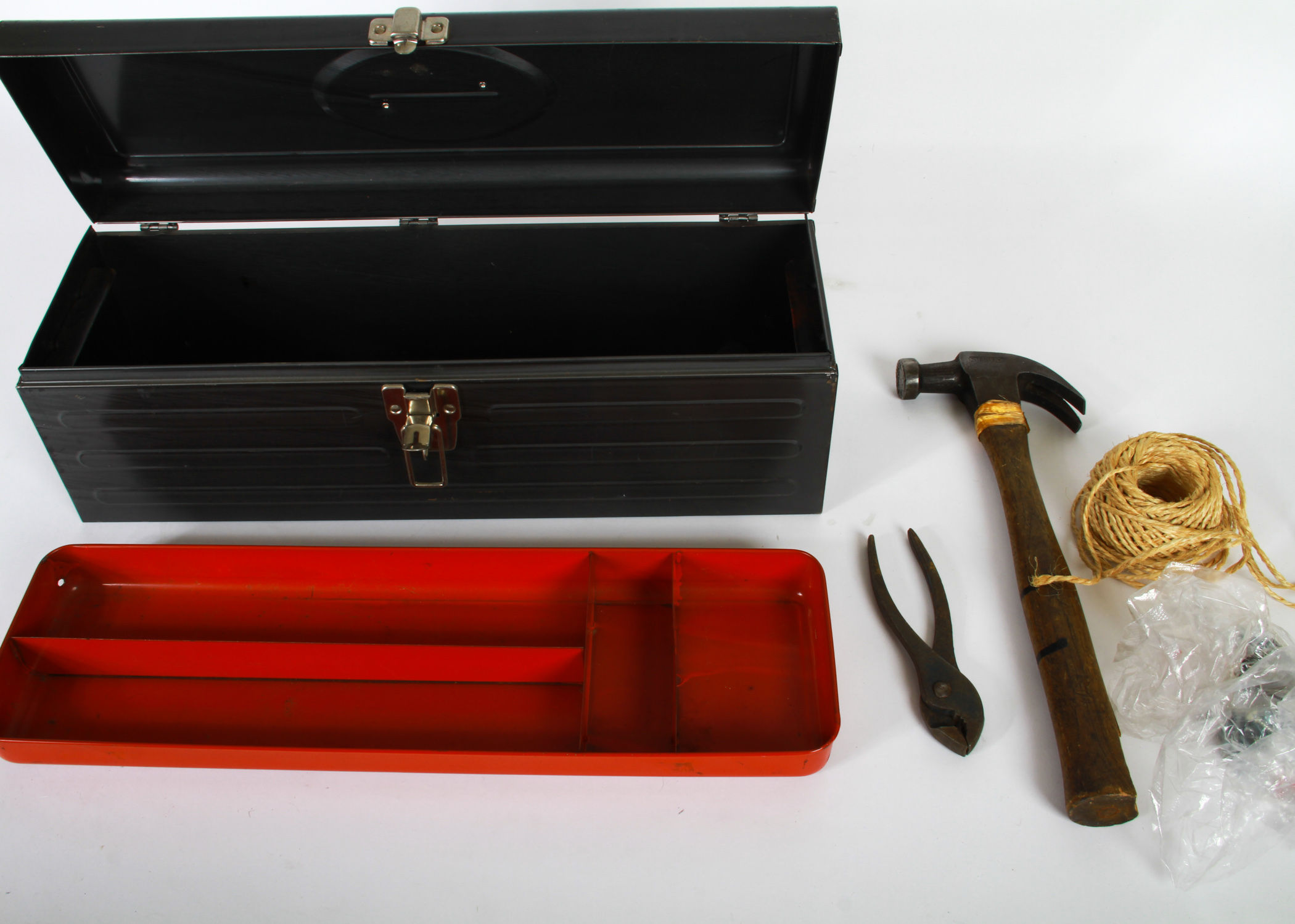 Woolworth Tool Box with Assortment of Tools