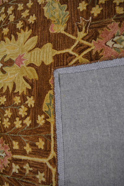 Arts and Craft Style Voysey Design Floral Wool Area Rug