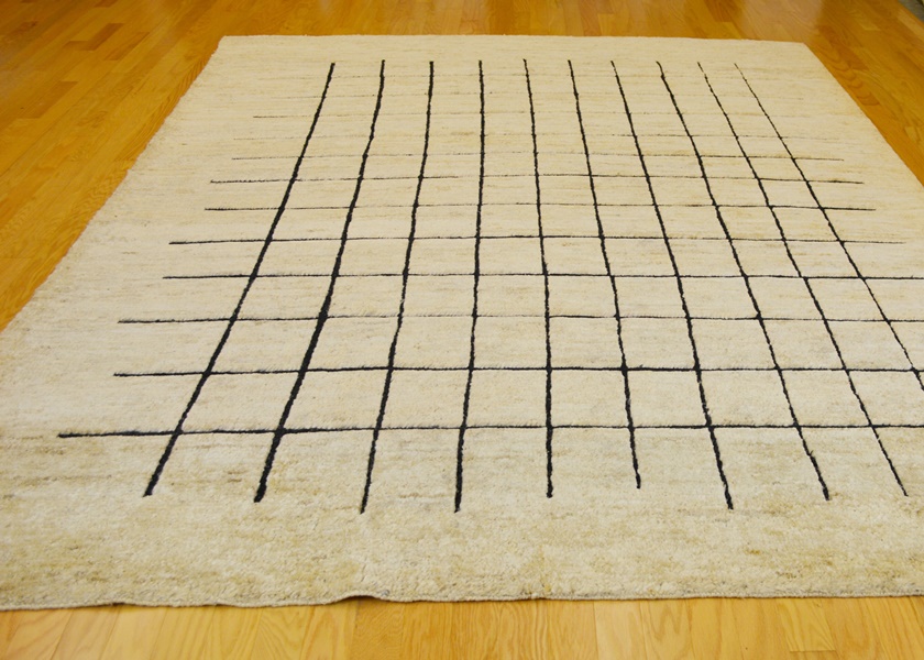 Contemporary Moroccan Style Natural Jute Area Rug