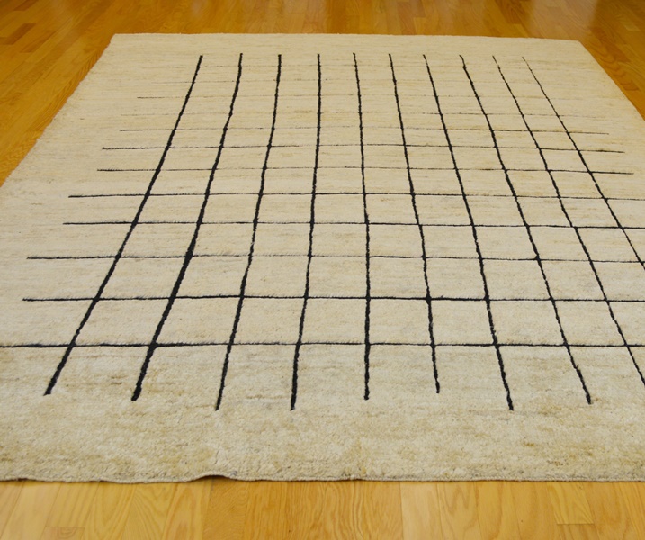 Contemporary Moroccan Style Natural Jute Area Rug