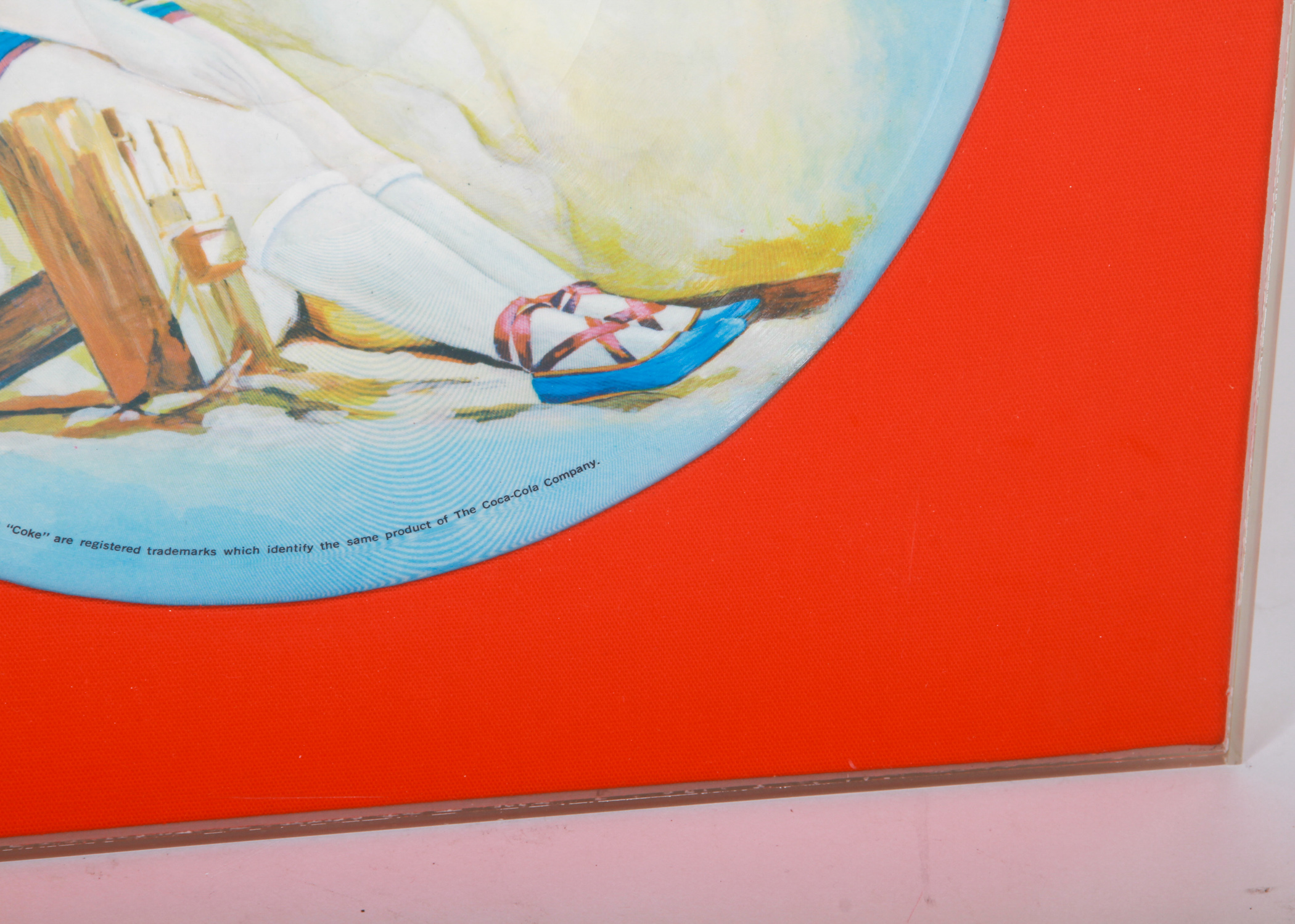 Framed Vintage Coca-Cola Picture Disk