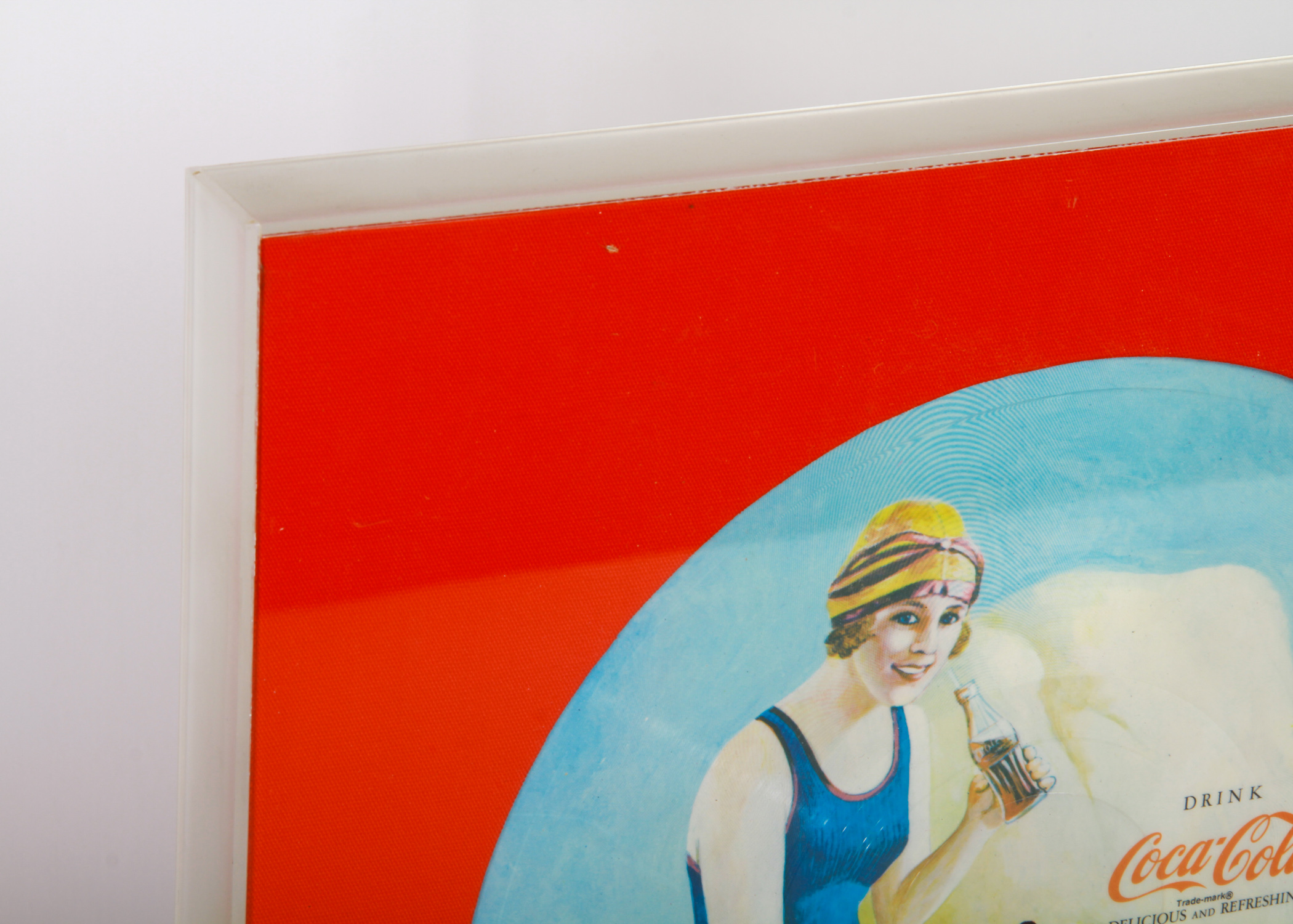 Framed Vintage Coca-Cola Picture Disk