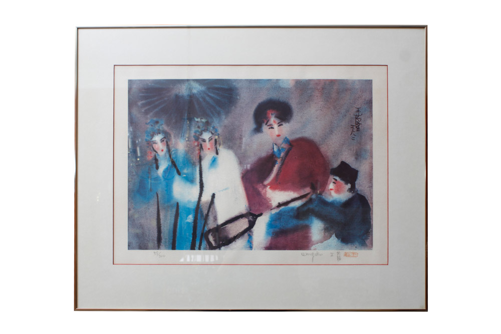 Wang Lan Signed Chinese Opera Print
