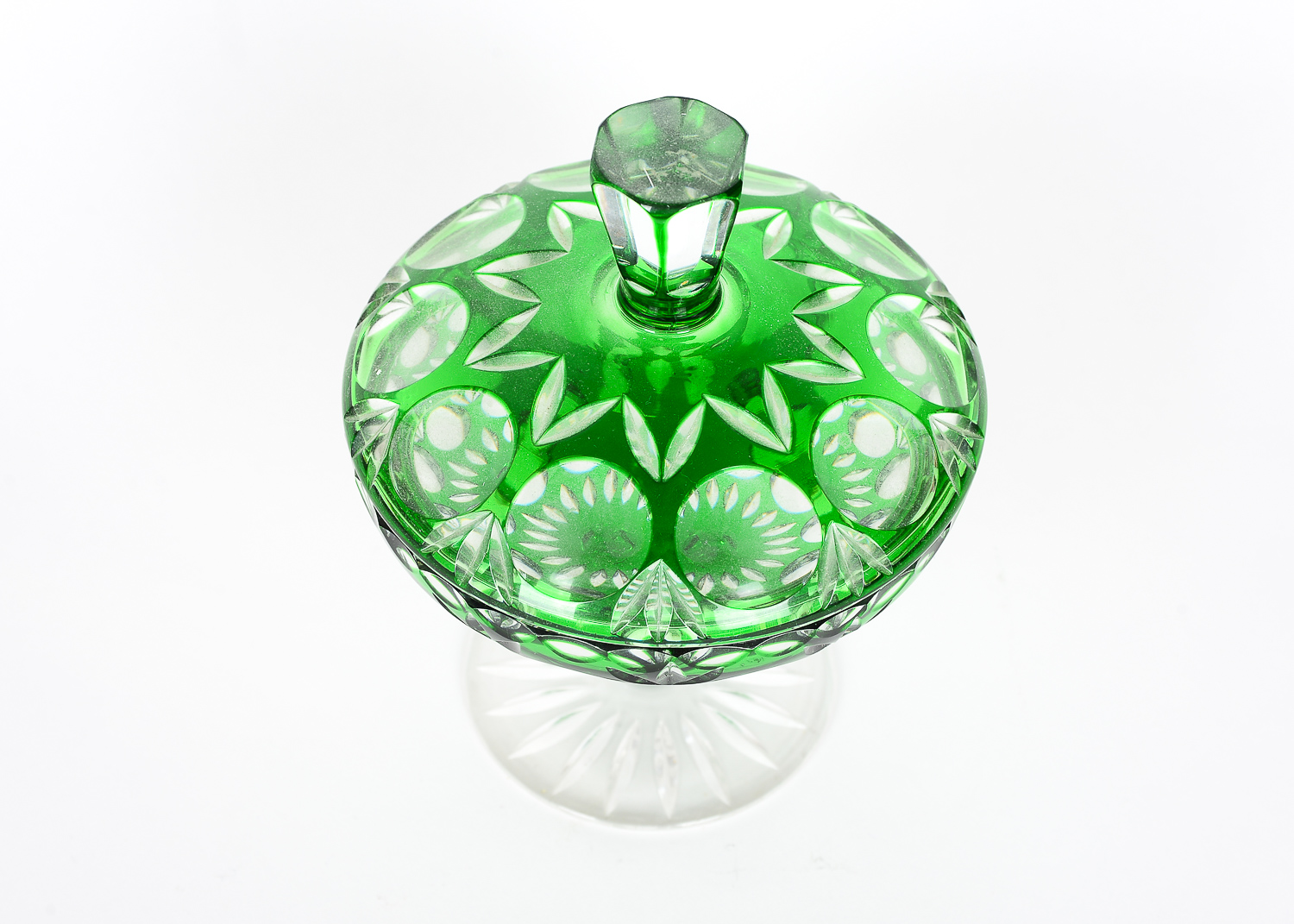 Emerald Green Glass Candy Dish