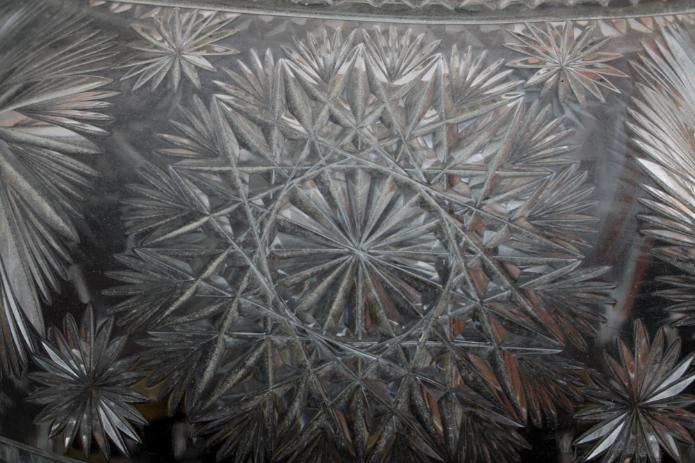 American Brilliant Cut Glass Dome Lamp