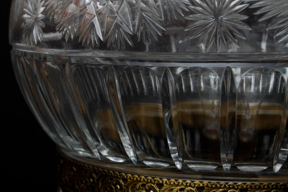 American Brilliant Cut Glass Dome Lamp