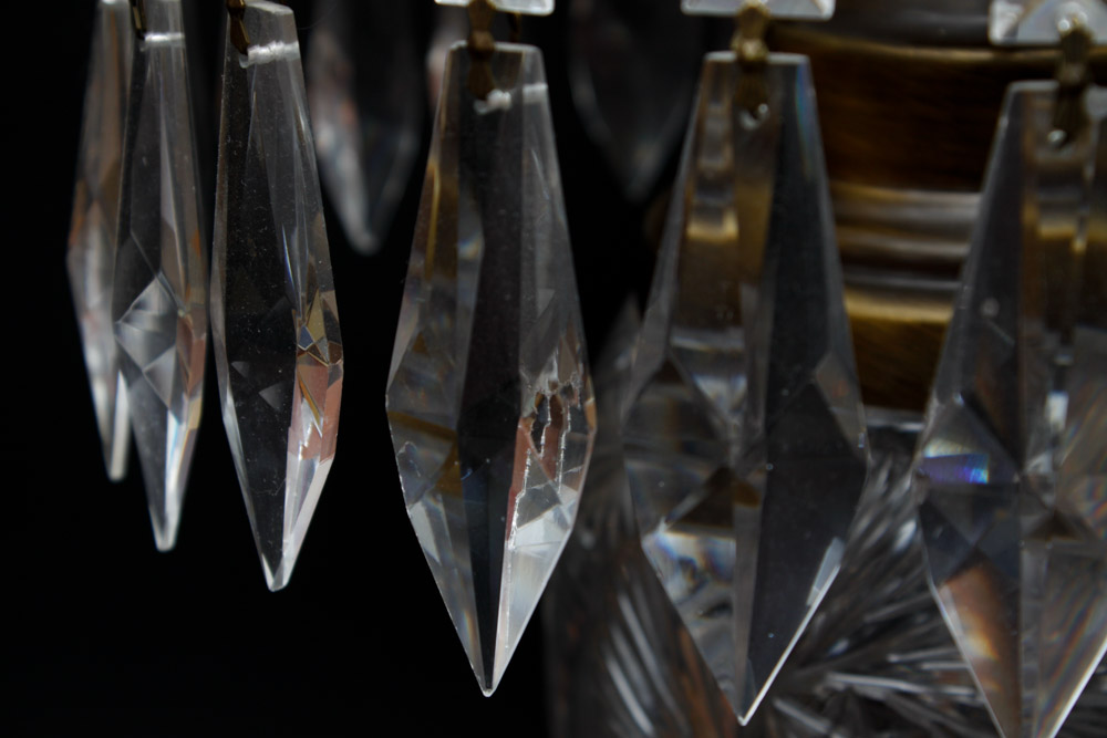 American Brilliant Cut Glass Dome Lamp