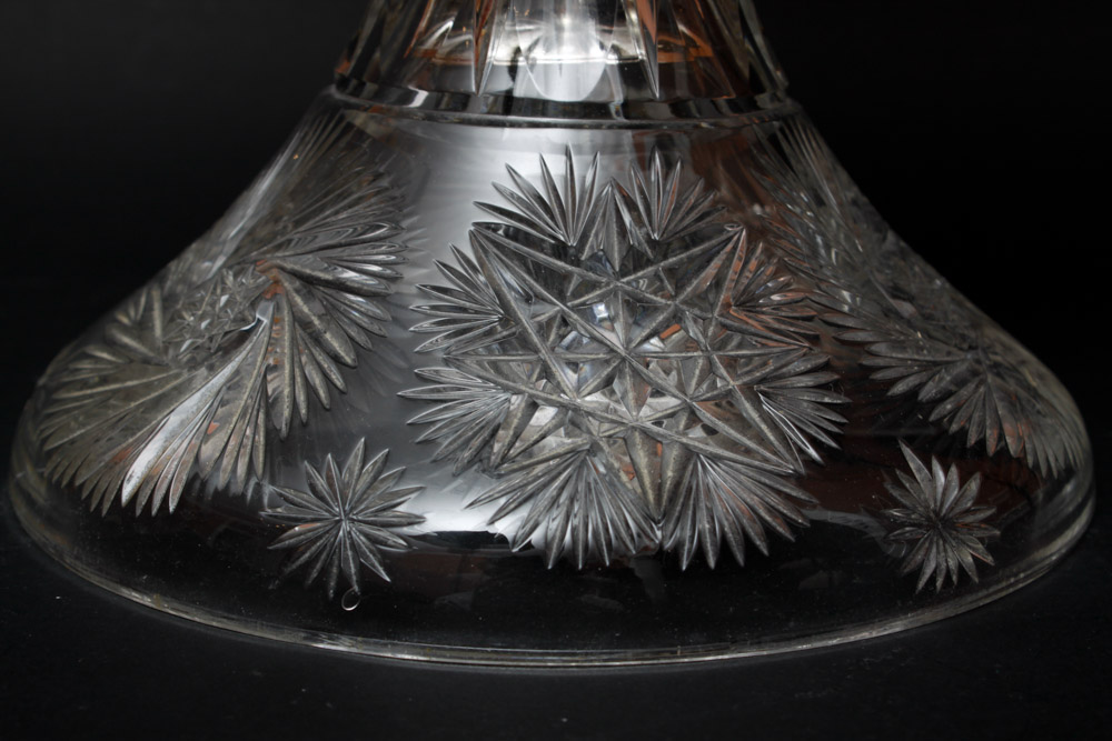 American Brilliant Cut Glass Dome Lamp