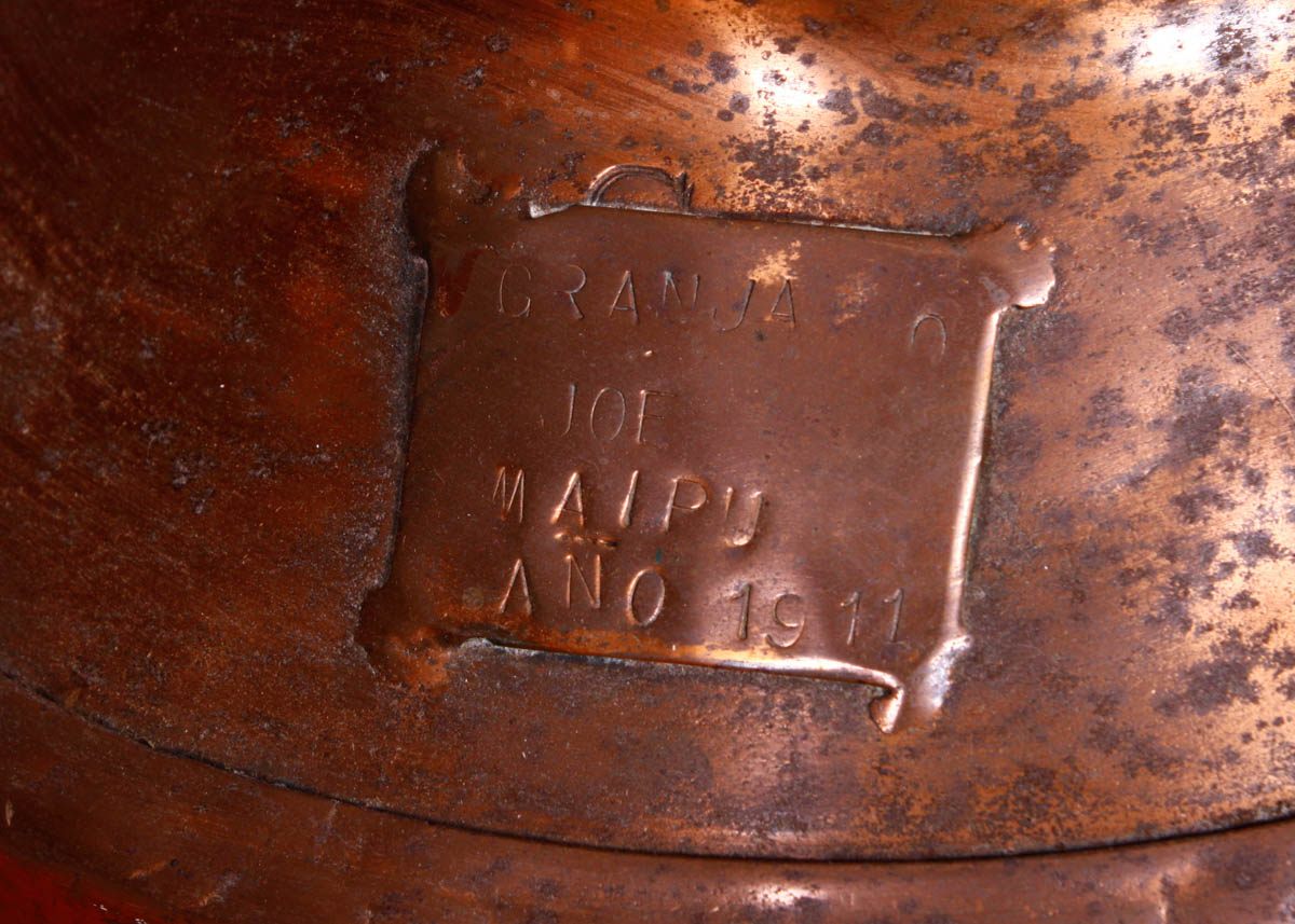 Antique Copper Plated Milk Pail with Lid