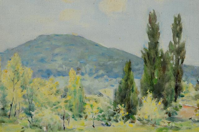 William Gebhardt Oil Painting of Impressionist Landscape