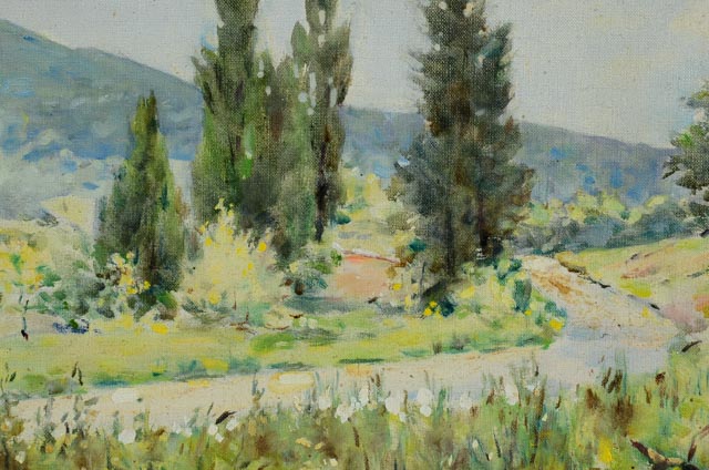 William Gebhardt Oil Painting of Impressionist Landscape