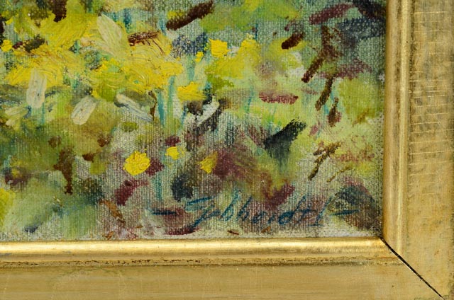 William Gebhardt Oil Painting of Impressionist Landscape