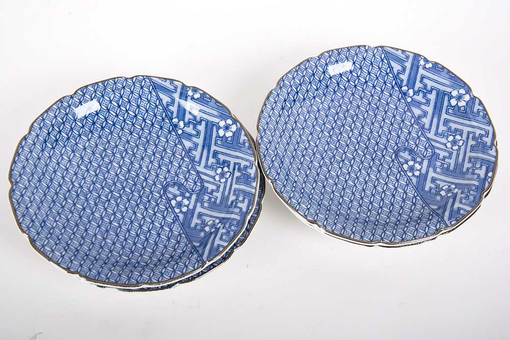 Blue Ceramic Dessert Plates
