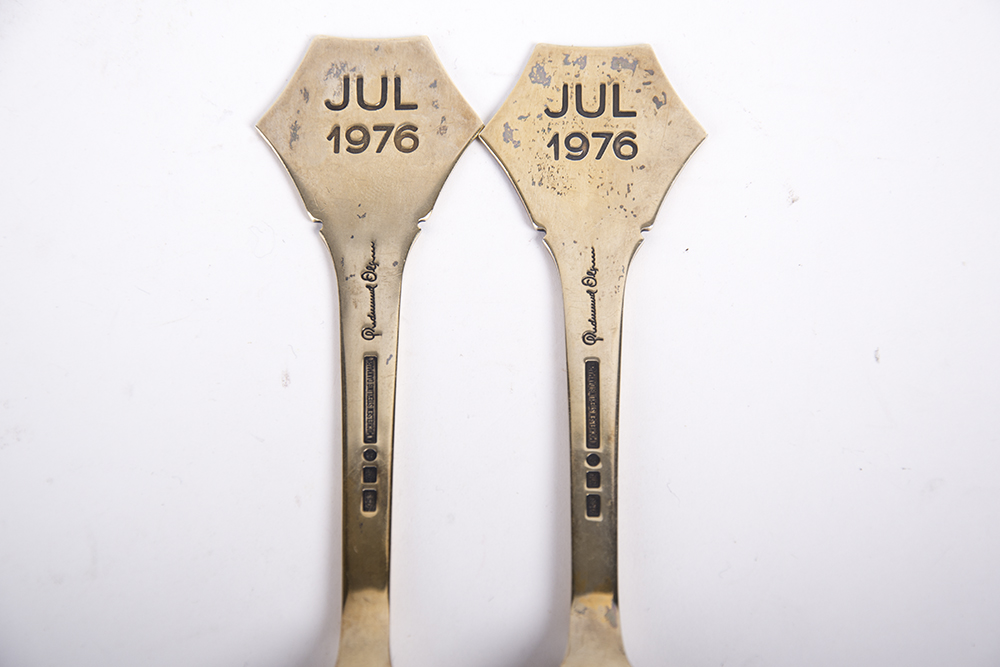 Sterling and Enamel Michelsen Olsen Christmas Fork and Spoon