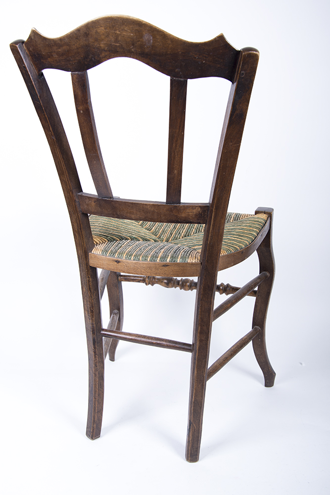 Walnut Rushed Side Chair