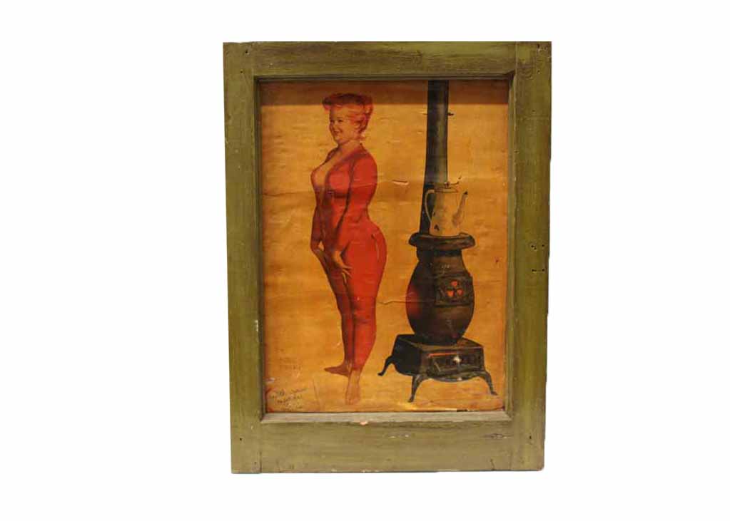 Vintage Framed Duane Bryers Hilda Pin-Up Poster