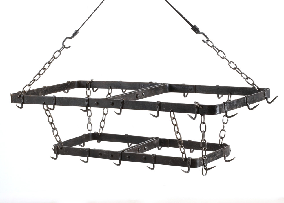 Wrought Iron Two Tier Pot Rack