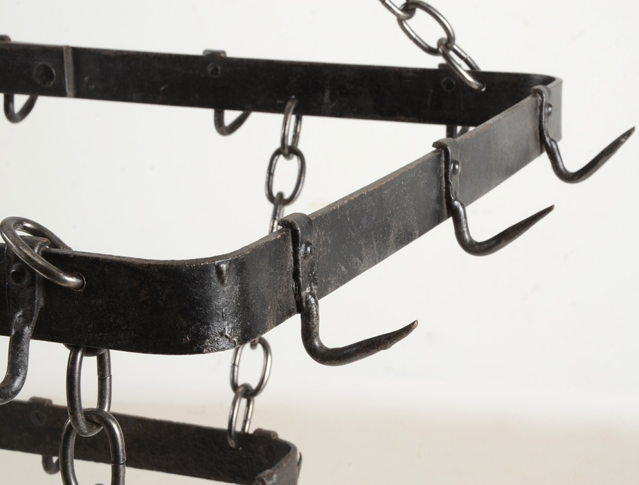 Wrought Iron Two Tier Pot Rack