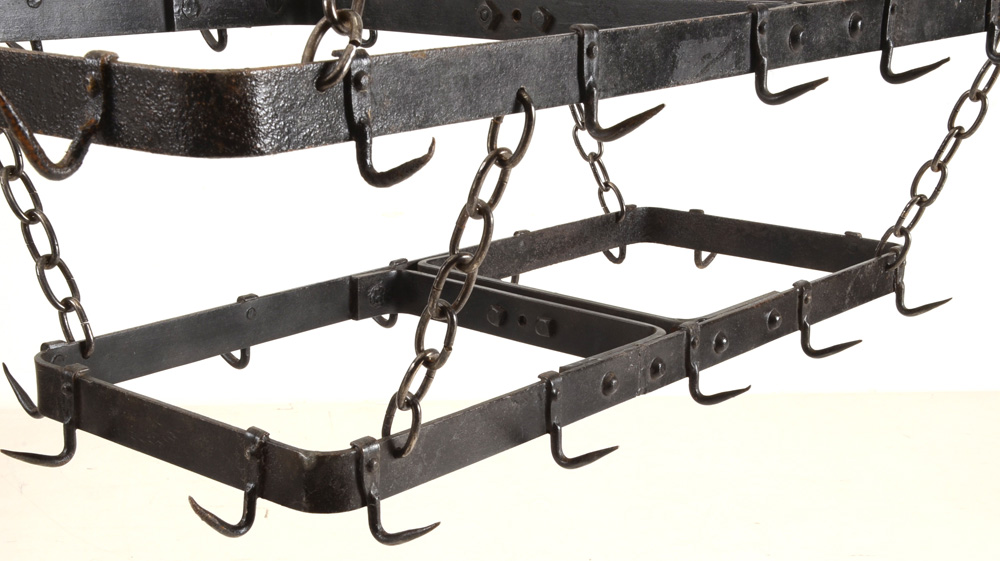 Wrought Iron Two Tier Pot Rack
