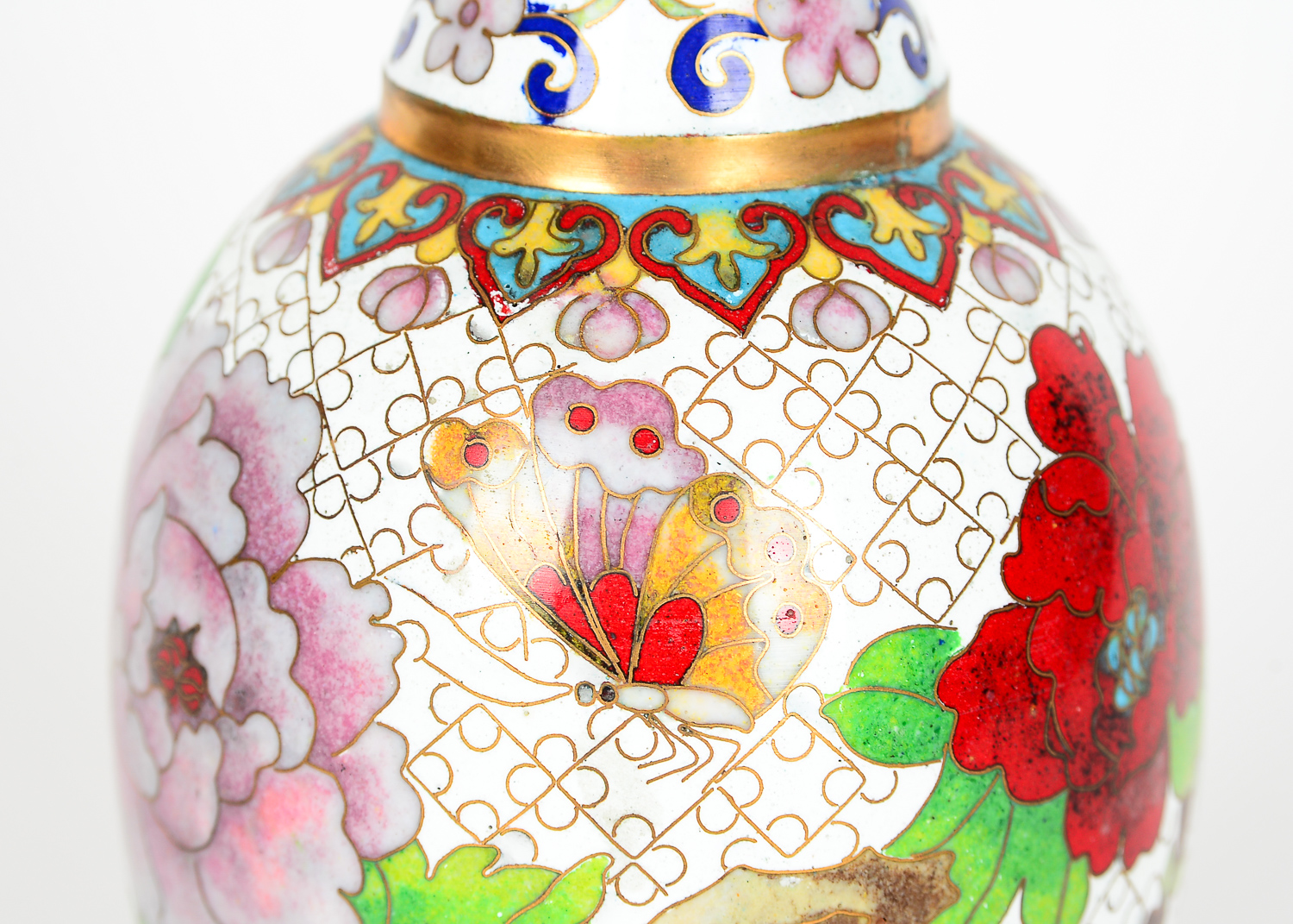 Chinese Ceramic and Metal Vase