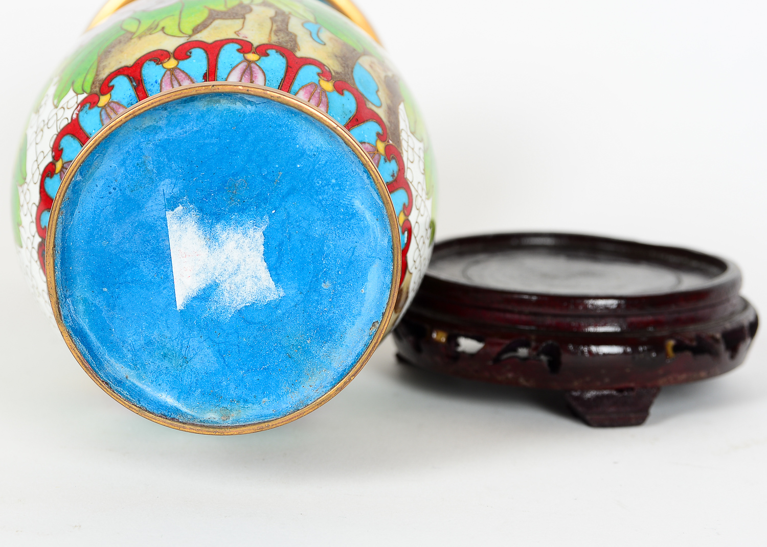 Chinese Ceramic and Metal Vase