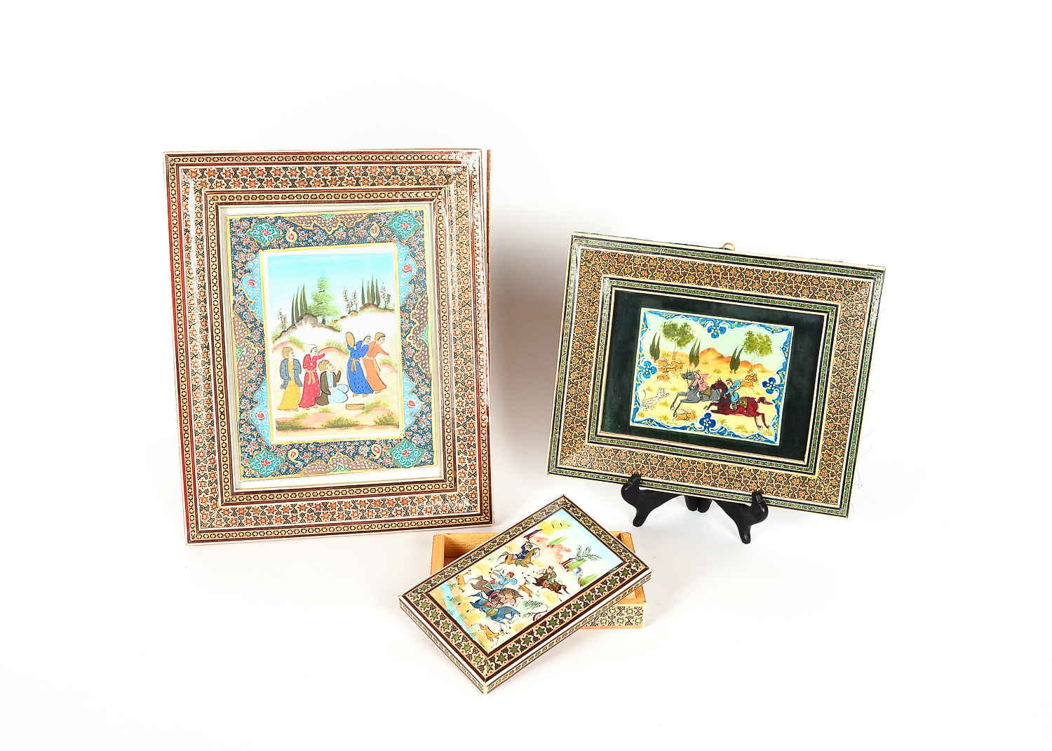Three Turkish Illuminated Manuscript Style Items