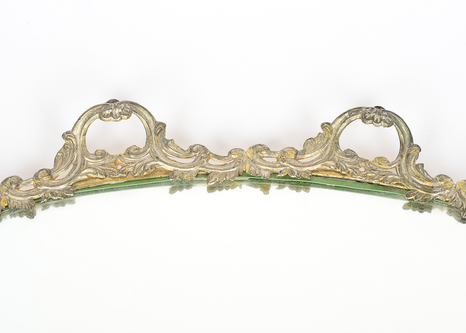 Silver Plate Mirrored Dresser Tray