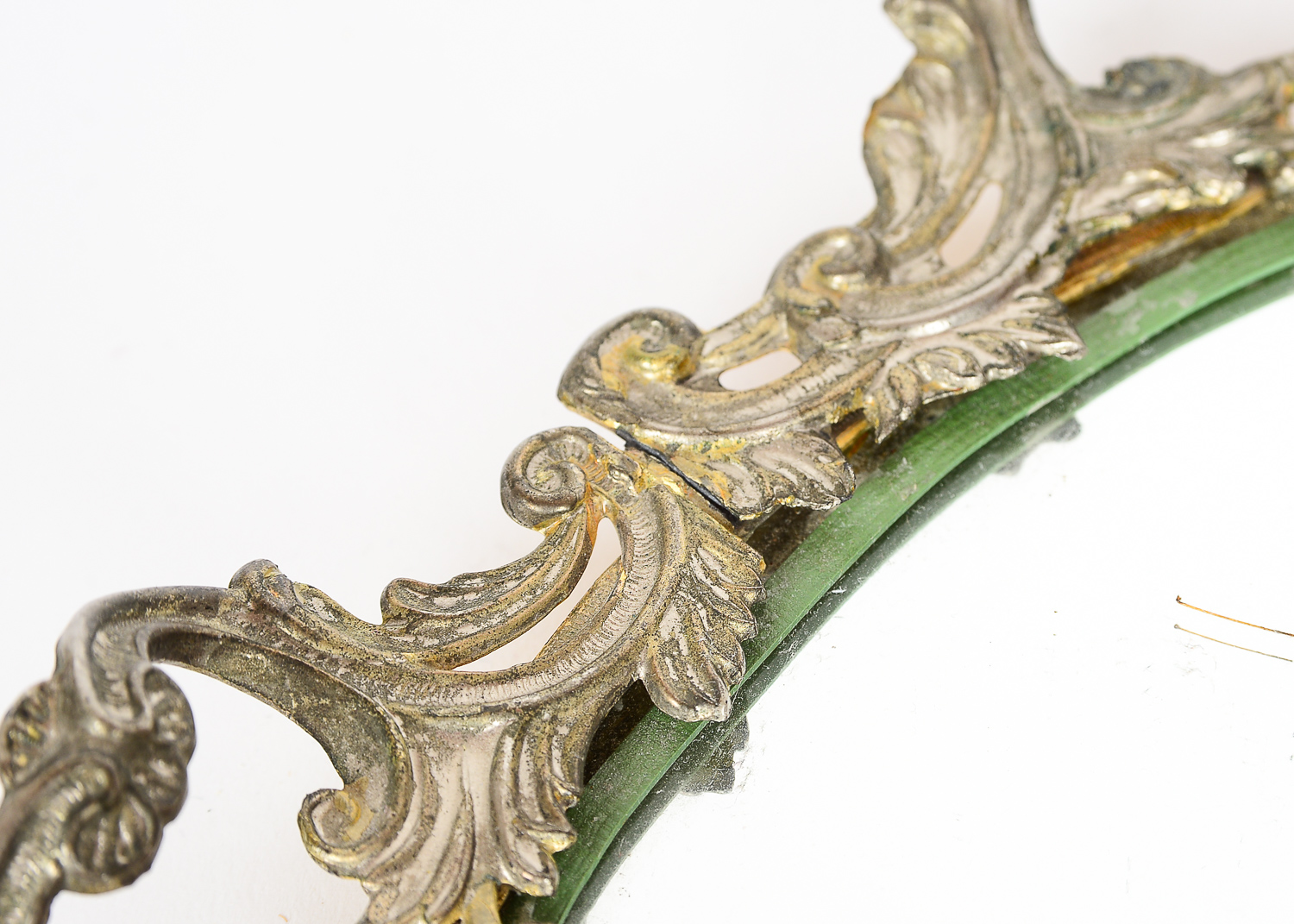 Silver Plate Mirrored Dresser Tray