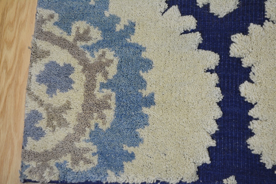 Suzzani Design High/Low Flat Woven and Woven Pile Area Rug