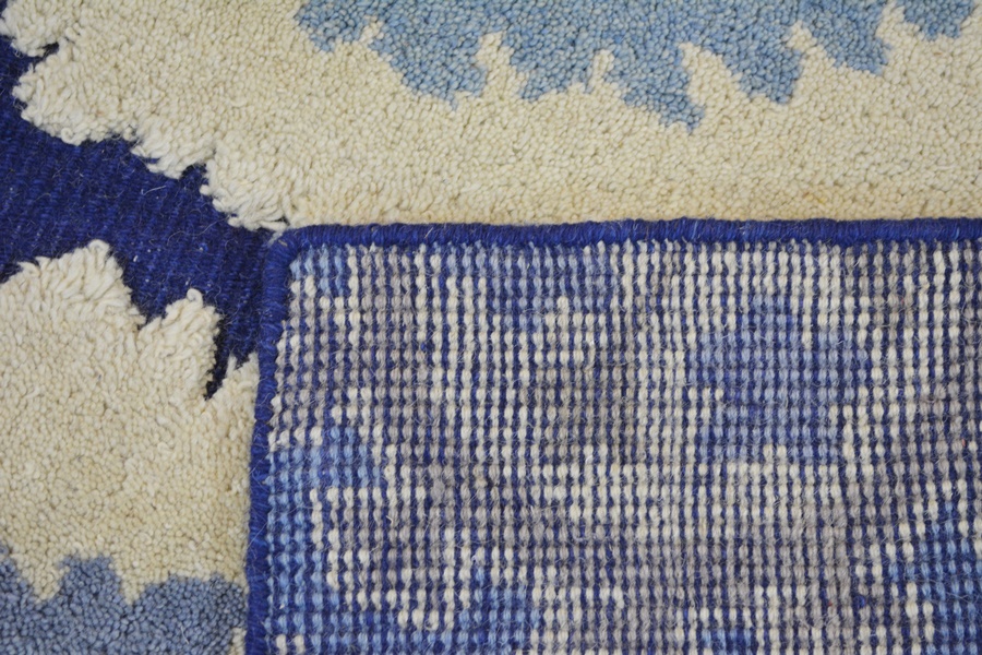 Suzzani Design High/Low Flat Woven and Woven Pile Area Rug