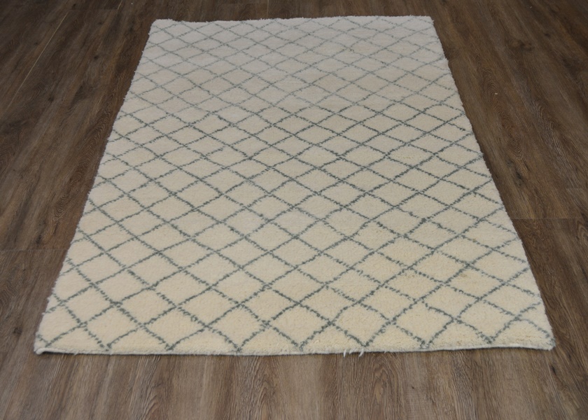 Contemporary Moroccan Style Hand Woven Wool Area Rug