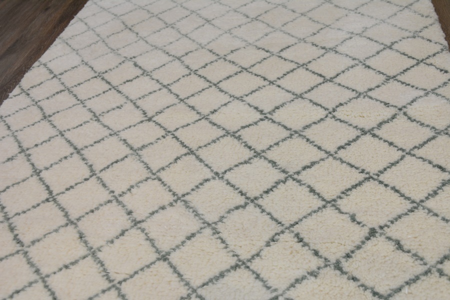 Contemporary Moroccan Style Hand Woven Wool Area Rug