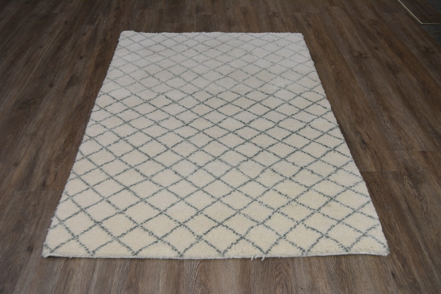 Contemporary Moroccan Style Hand Woven Wool Area Rug
