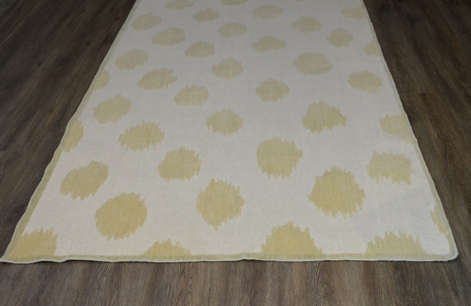 Contemporary Flat Woven and Knotted Pile Tufted Wool Area Rug