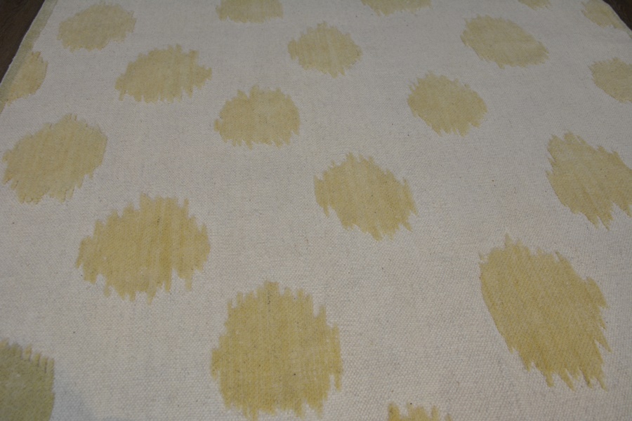 Contemporary Flat Woven and Knotted Pile Tufted Wool Area Rug