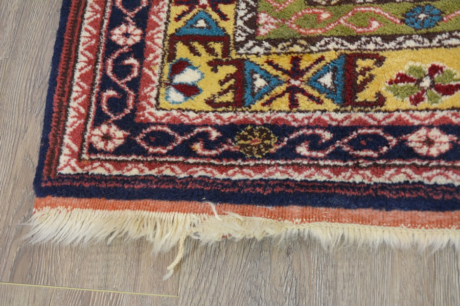 Circa 1980 Turkish Serapi Style Tribal Hand Woven Wool Area Rug