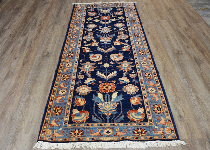 Persian Navy Woven Pile Runner