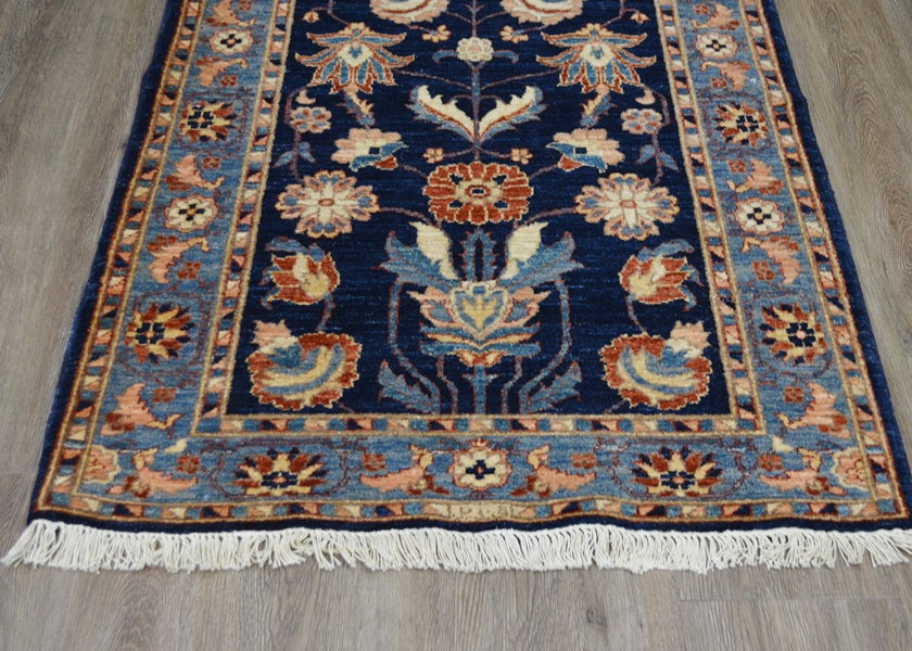Persian Navy Woven Pile Runner