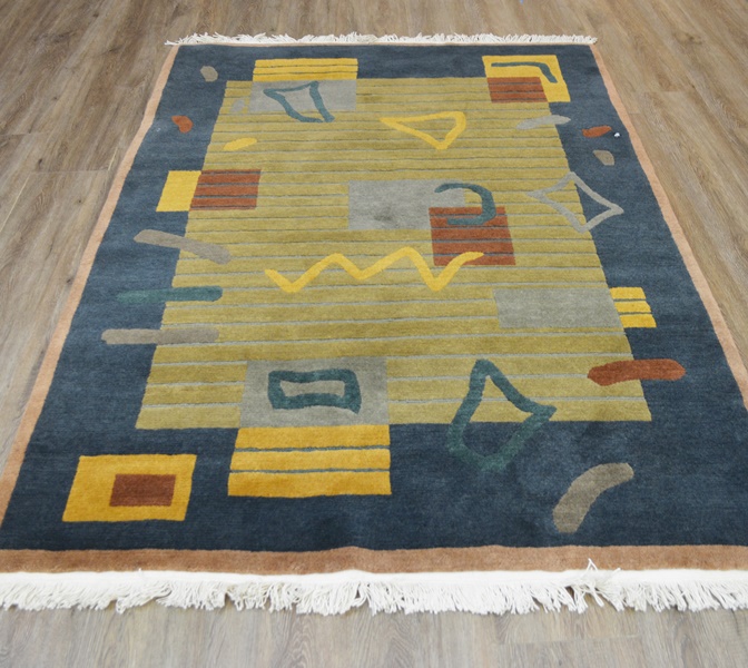 Tibetan Contemporary Style Hand Woven Wool Area Rug