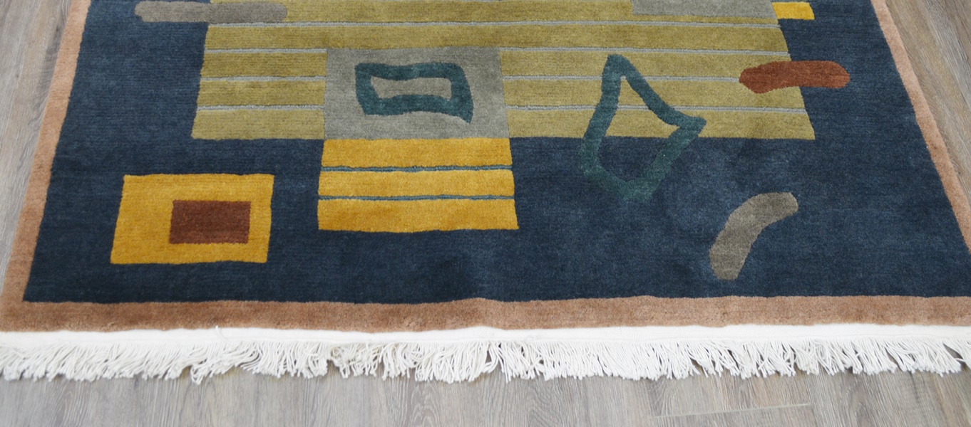 Tibetan Contemporary Style Hand Woven Wool Area Rug