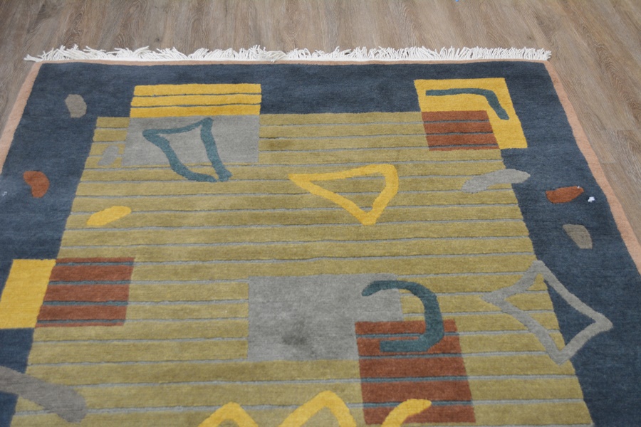 Tibetan Contemporary Style Hand Woven Wool Area Rug