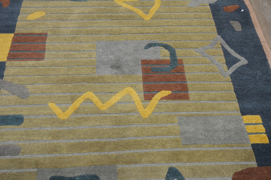 Tibetan Contemporary Style Hand Woven Wool Area Rug