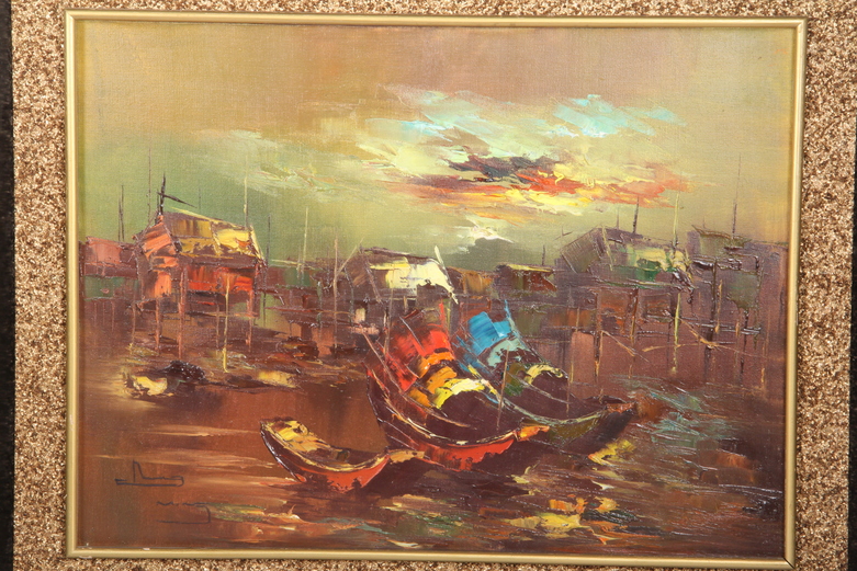 Original Huang Ming Oil on Canvas Painting