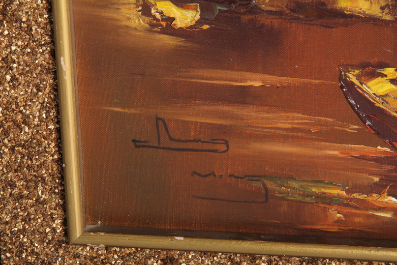 Original Huang Ming Oil on Canvas Painting