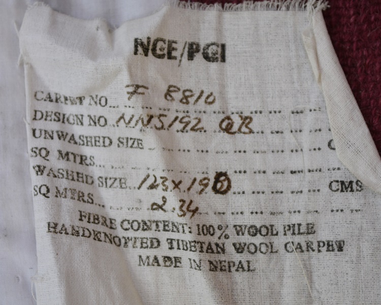 Contemporary Style Tibetan Wool Hand Knotted Area Rug