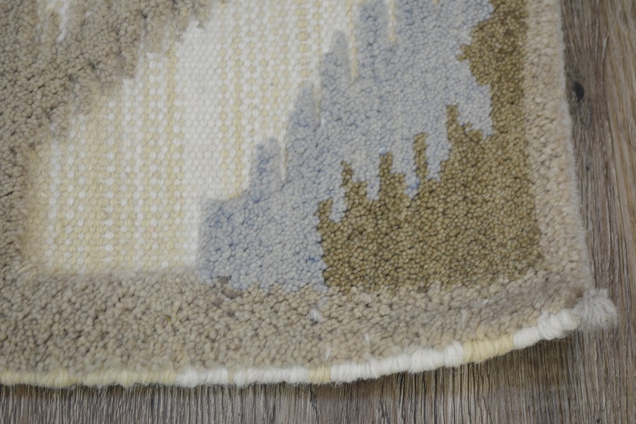 Ikat Design High/Low Flat Woven Abstract Area Rug